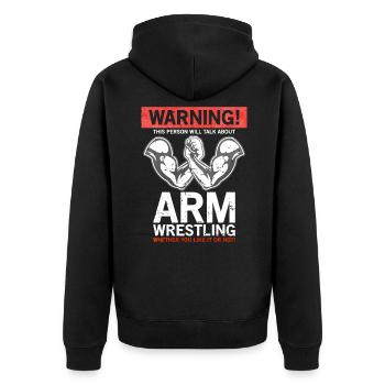 Arm wrestling - Unisex Premium Organic Zip Hoodie - black - Back - Nico (187cm)