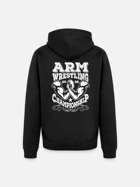Arm wrestling - Unisex Premium Organic Zip Hoodie - black
