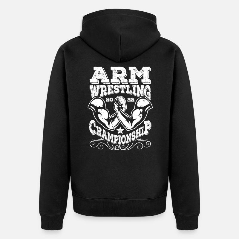 Bras de fer - Veste à capuche bio Premium Unisexe - noir