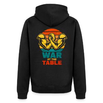 Arm wrestling - Unisex Premium Organic Zip Hoodie - black - Back - Nico (187cm)