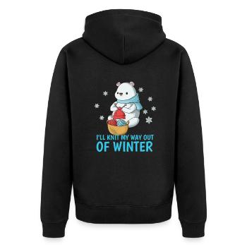 Humor - Unisex Premium Bio Zip Hoodie - Schwarz - Hinten - Nico (187cm)