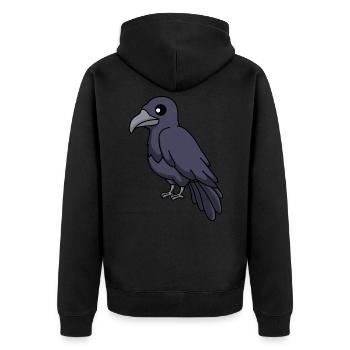 Corbeau Comic Animal - Veste à capuche bio Premium Unisexe - noir - Dos - Nico (187cm)