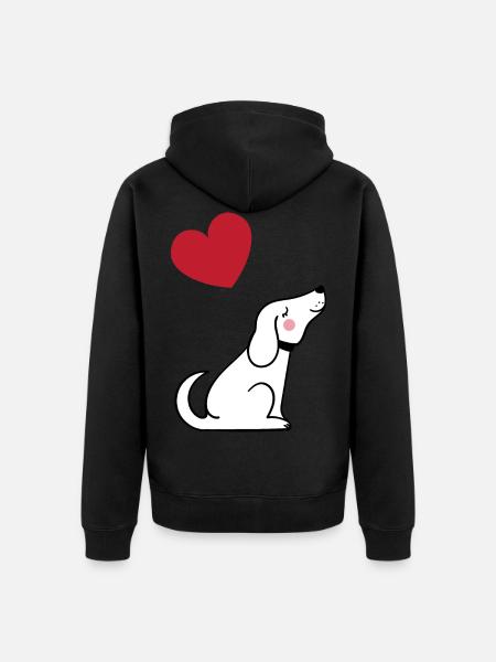 Dog - Unisex Premium Organic Zip Hoodie - black