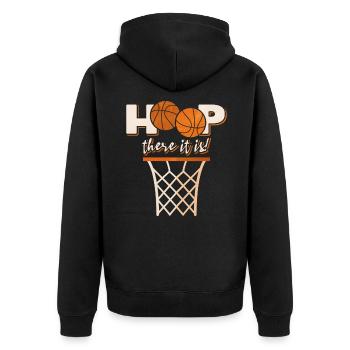 Panier de basket-ball - Veste à capuche bio Premium Unisexe - noir - Dos - Nico (187cm)