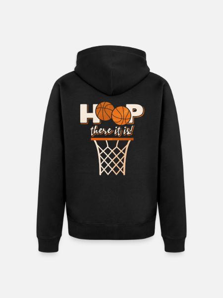 Basketballkorb - Unisex Premium Bio Zip Hoodie - Schwarz