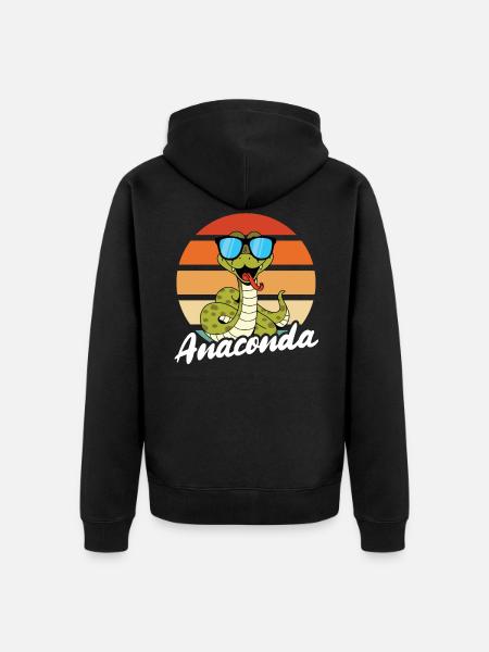 Anaconda sunglasses - Unisex Premium Organic Zip Hoodie - black