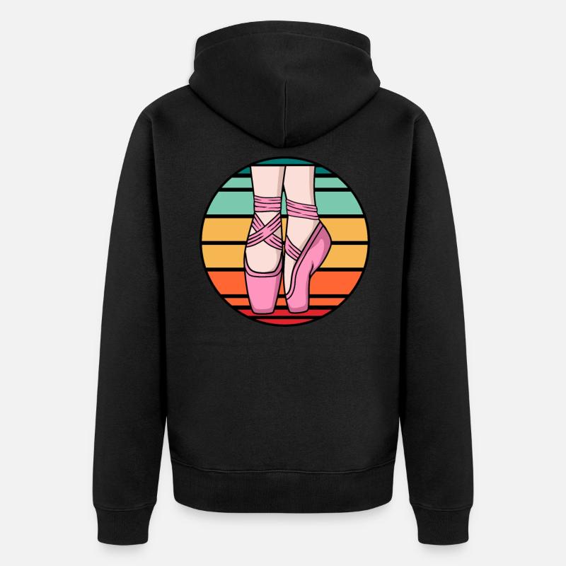 Chaussures à pointe de ballet - Veste à capuche bio Premium Unisexe - noir