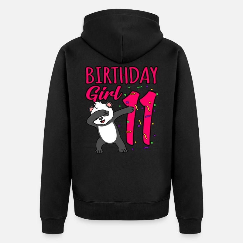 11e anniversaire - Veste à capuche bio Premium Unisexe - noir