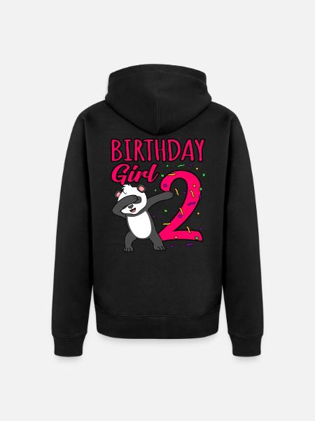 2nd birthday - Unisex Premium Organic Zip Hoodie - black