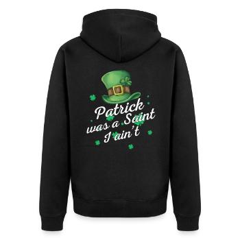 Saint-Patrick - Veste à capuche bio Premium Unisexe - noir - Dos - Nico (187cm)