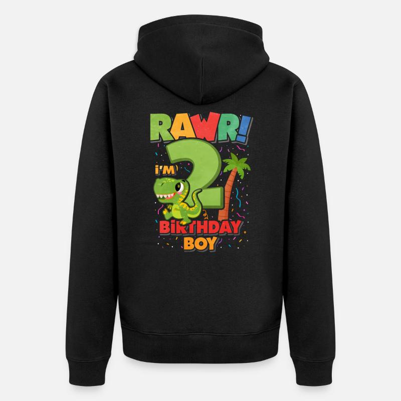 2ème anniversaire - Veste à capuche bio Premium Unisexe - noir