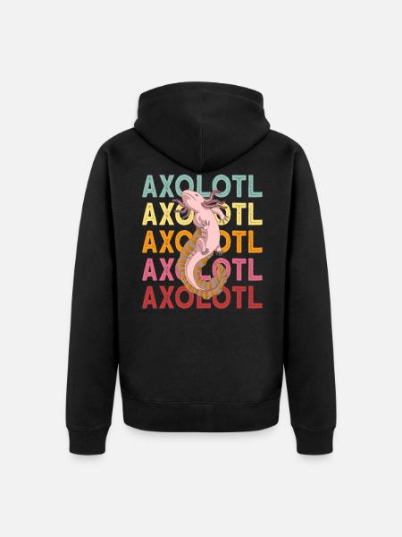 Axolotl - Veste à capuche bio Premium Unisexe - noir