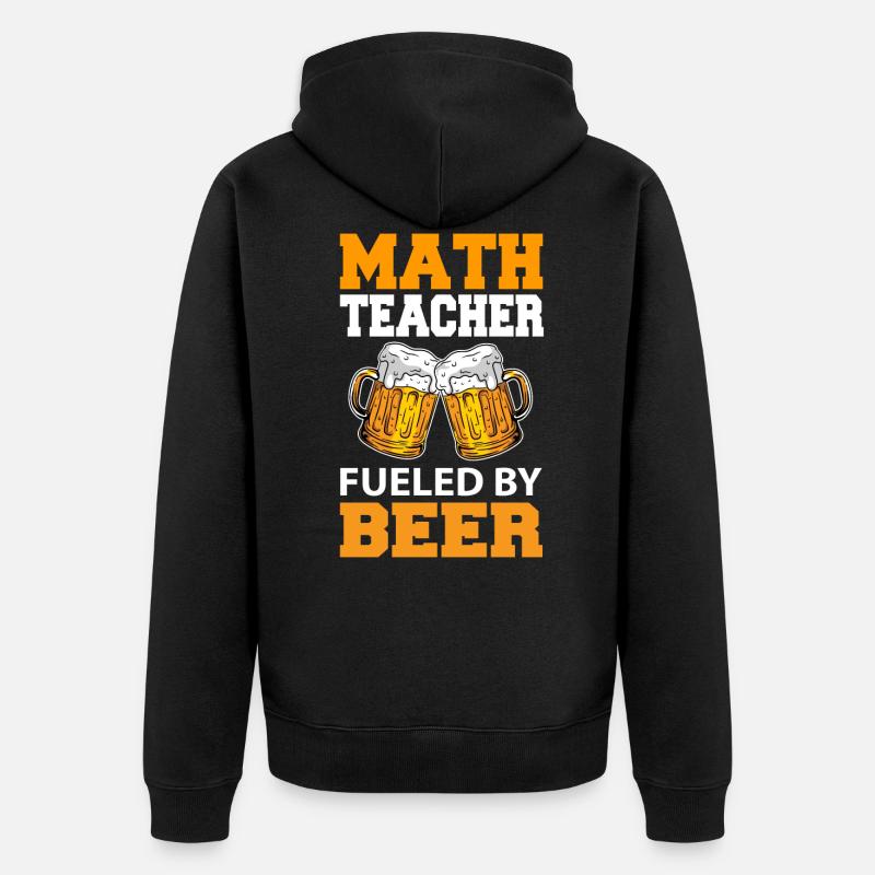 Professeur de mathématiques Bière - Veste à capuche bio Premium Unisexe - noir