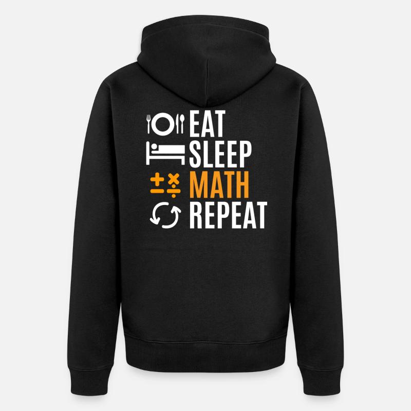 Mathematik - Unisex Premium Bio Zip Hoodie - Schwarz