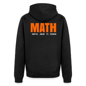 Mathematics - Unisex Premium Organic Zip Hoodie - black - Back - Nico (187cm)