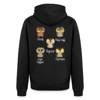 Café - Veste à capuche bio Premium Unisexe - noir - Dos - Nico (187cm)