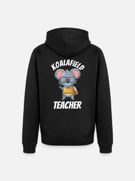 Koala - Unisex Premium Organic Zip Hoodie - black