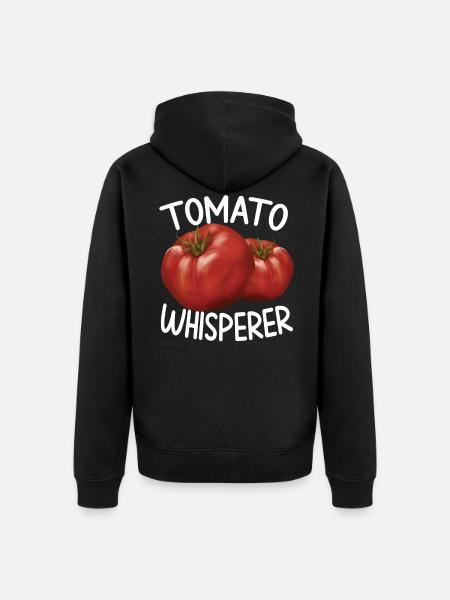 Tomato Whisperer Gift - Unisex Premium Organic Zip Hoodie - black