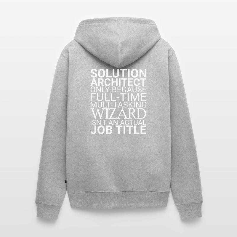 Solution Architect Wizard | Solution Architecture Unisex Premium Organic Zip Hoodie