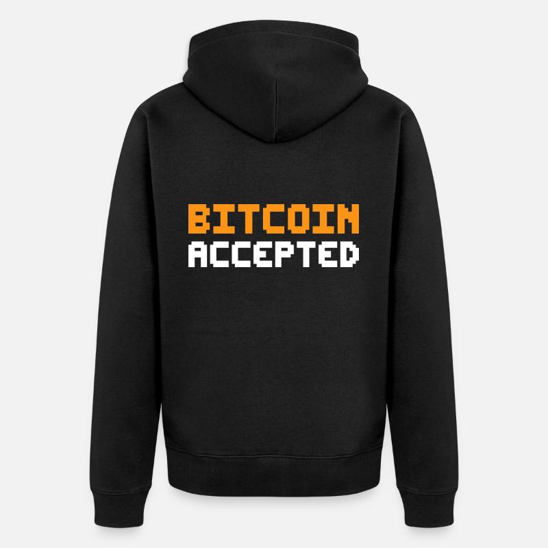 Bitcoin accepté - Veste à capuche bio Premium Unisexe - noir