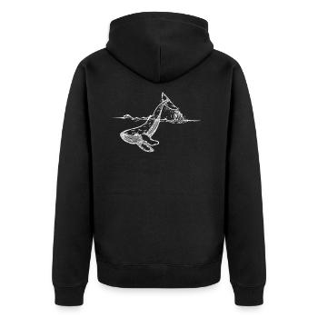 Sauvez la baleine UNISEXE NATURE - Veste à capuche bio Premium Unisexe - noir - Dos - Nico (187cm)