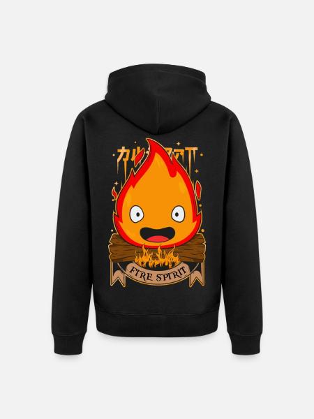 de feu - Veste à capuche bio Premium Unisexe - noir