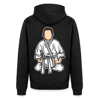 Drôle d’enfant de judo - Veste à capuche bio Premium Unisexe - noir - Dos - Nico (187cm)