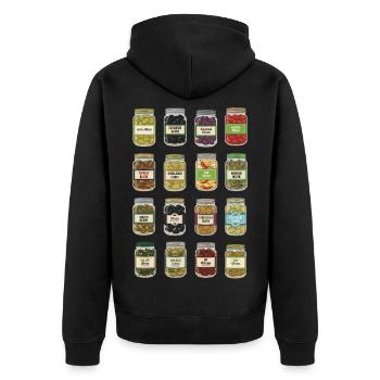 Des olives dans un bocal - Veste à capuche bio Premium Unisexe - noir - Dos - Nico (187cm)