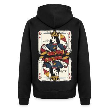 Kite Kite Flying Kite King In The Wind - Unisex Premium Organic Zip Hoodie - black - Back - Nico (187cm)