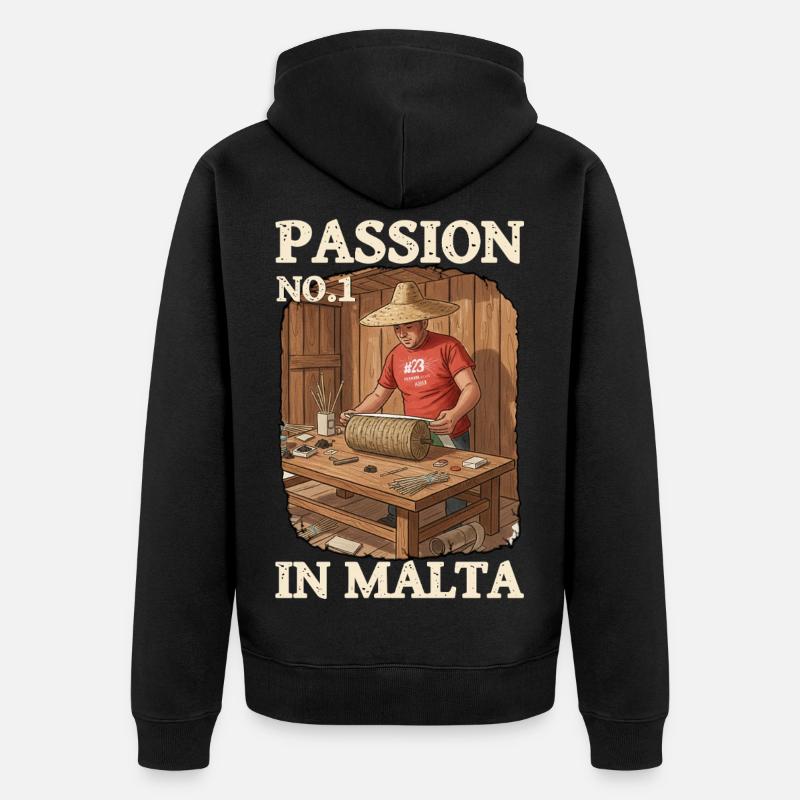 Malta Pyro Passion - Veste à capuche bio Premium Unisexe - noir