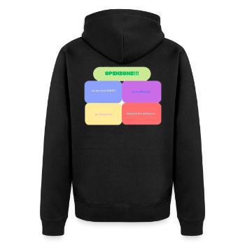 Avis ! Blocs colorés - Veste à capuche bio Premium Unisexe - noir - Dos - Nico (187cm)