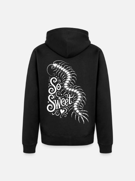 Scolopender motif - Unisex Premium Organic Zip Hoodie - black