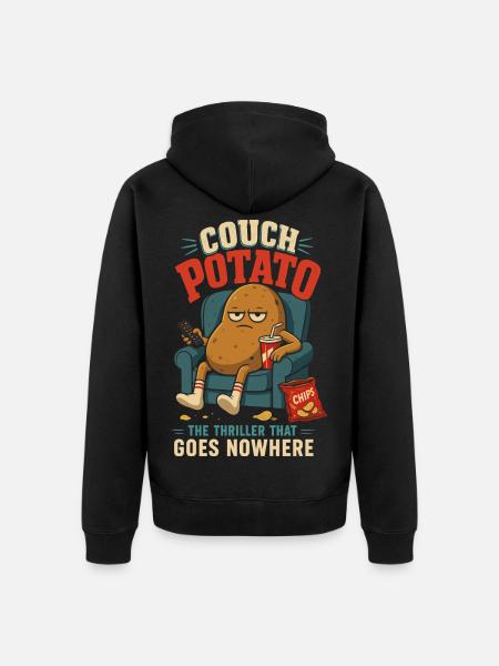 Couch Potato – Der Thriller ohne Handlung - Unisex Premium Bio Zip Hoodie - Schwarz