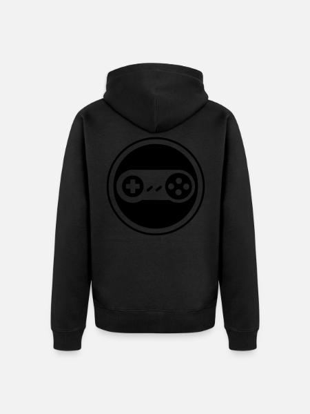 Gamepad Icon Gamer - Unisex Premium Organic Zip Hoodie - black