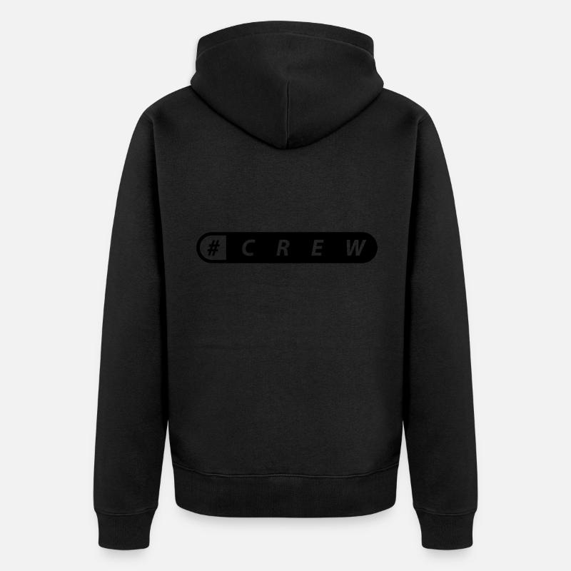 crew - Unisex Premium Bio Zip Hoodie - Schwarz