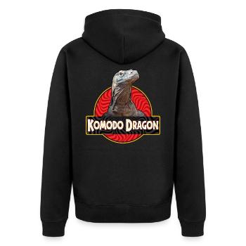Komodo dragon Komodo dragon banded monitor - Unisex Premium Organic Zip Hoodie - black - Back - Nico (187cm)