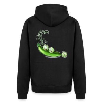 Humour de pois - Veste à capuche bio Premium Unisexe - noir - Dos - Nico (187cm)