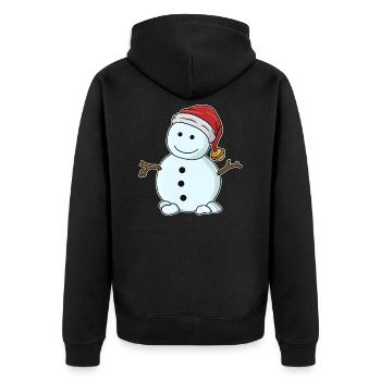 Bonhomme de neige sans nez - Veste à capuche bio Premium Unisexe - noir - Dos - Nico (187cm)