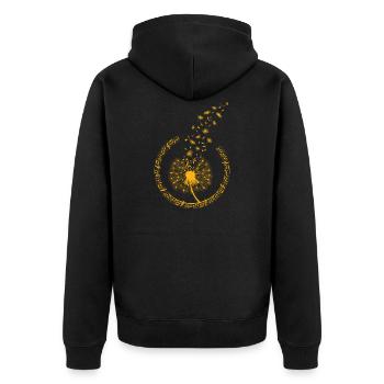 Fleurs Musique et pissens chansons pour l’été - Veste à capuche bio Premium Unisexe - noir - Dos - Nico (187cm)