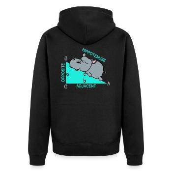 Hippoténuse math maths professeur de mathématiques blague - Veste à capuche bio Premium Unisexe - noir - Dos - Nico (187cm)