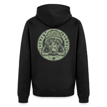 Mask coronavirus gas mask quarantine vintage - Unisex Premium Organic Zip Hoodie - black - Back - Nico (187cm)
