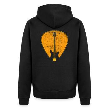 Musique basse de guitare électrique - Veste à capuche bio Premium Unisexe - noir - Dos - Nico (187cm)