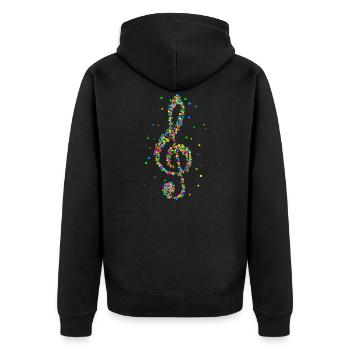 Musique clé de sol musicien clé de sol - Veste à capuche bio Premium Unisexe - noir - Dos - Nico (187cm)