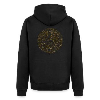 Cadeau de musicien de groupe de musique Clef - Veste à capuche bio Premium Unisexe - noir - Dos - Nico (187cm)