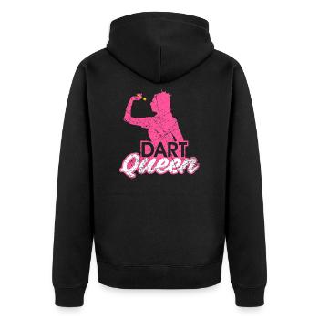 Dart Queen Dart Player Dart Queen Cadeau - Veste à capuche bio Premium Unisexe - noir - Dos - Nico (187cm)