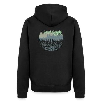 Arbres de la forêt naturelle - Veste à capuche bio Premium Unisexe - noir - Dos - Nico (187cm)
