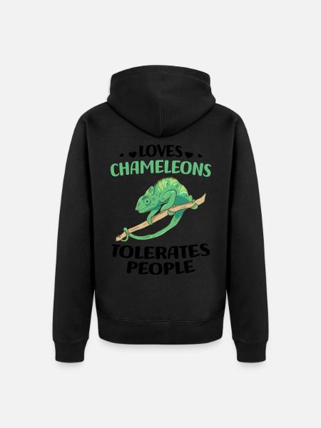Chameleon - Unisex Premium Bio Zip Hoodie - Schwarz