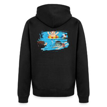 Natation - Veste à capuche bio Premium Unisexe - noir - Dos - Nico (187cm)