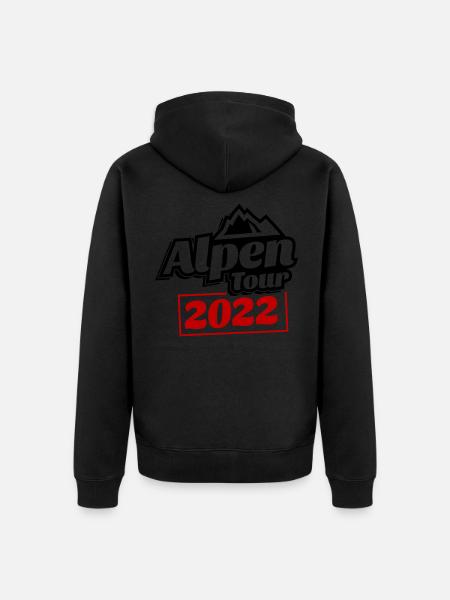alps tour 2022 - Unisex Premium Organic Zip Hoodie - black