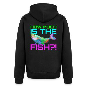 Combien coûte le poisson? | Quelle est la quantité de poisson? - Veste à capuche bio Premium Unisexe - noir - Dos - Nico (187cm)
